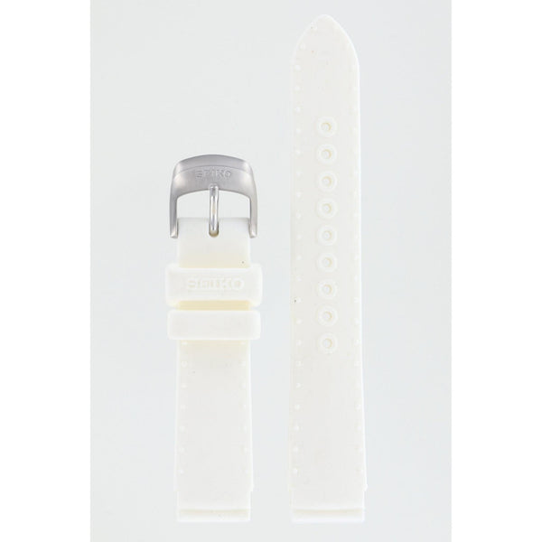 Seiko 4GY1 Japan B 16 - 3M22 - 0D40, 0D49, 0D80 & 0D89 Watch Band 4GY1JB White Silicone 16 mm Kinetic - Watch Plaza