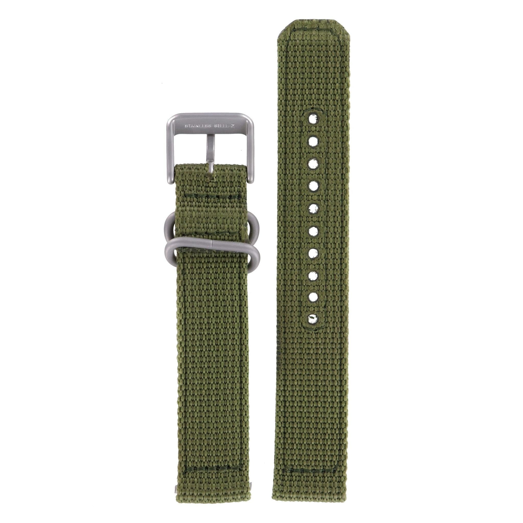 Seiko 7S26 - 02J0 - SNK805 / SNK813 / SNKN29 Watch Band 4K11JZ Green Textile 18 mm 5 - Watch Plaza