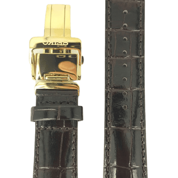 SEIKO ALPINIST SARB066 BROWN LEATHER WATCH BAND COCKTAIL TIME STRAP DO152 W 20 - Watch Plaza