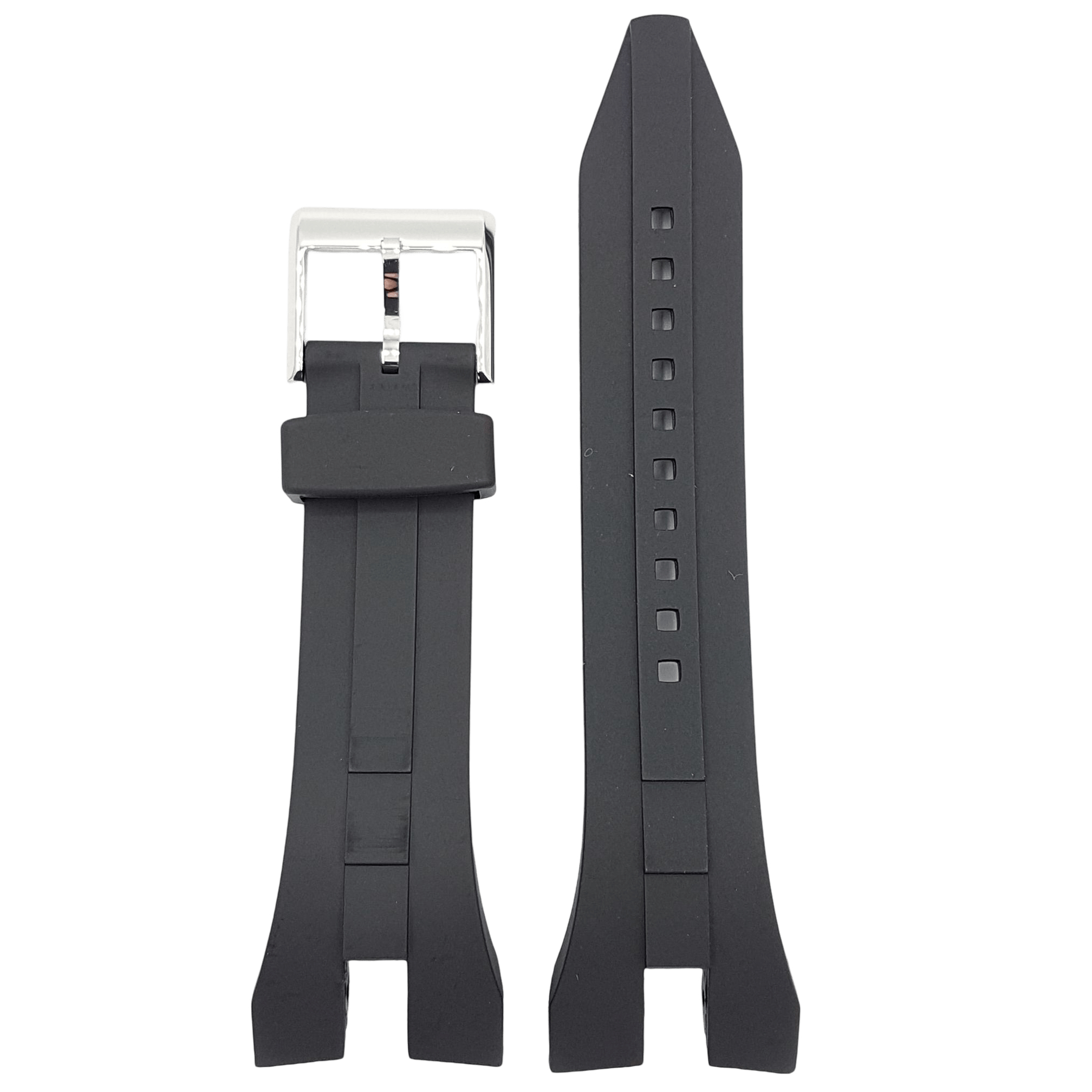 SEIKO Arctura SNL049P1 Watch Band 7L22 - 0AT0 Black SIllicon Strap B 28 mm Genuine - Watch Plaza