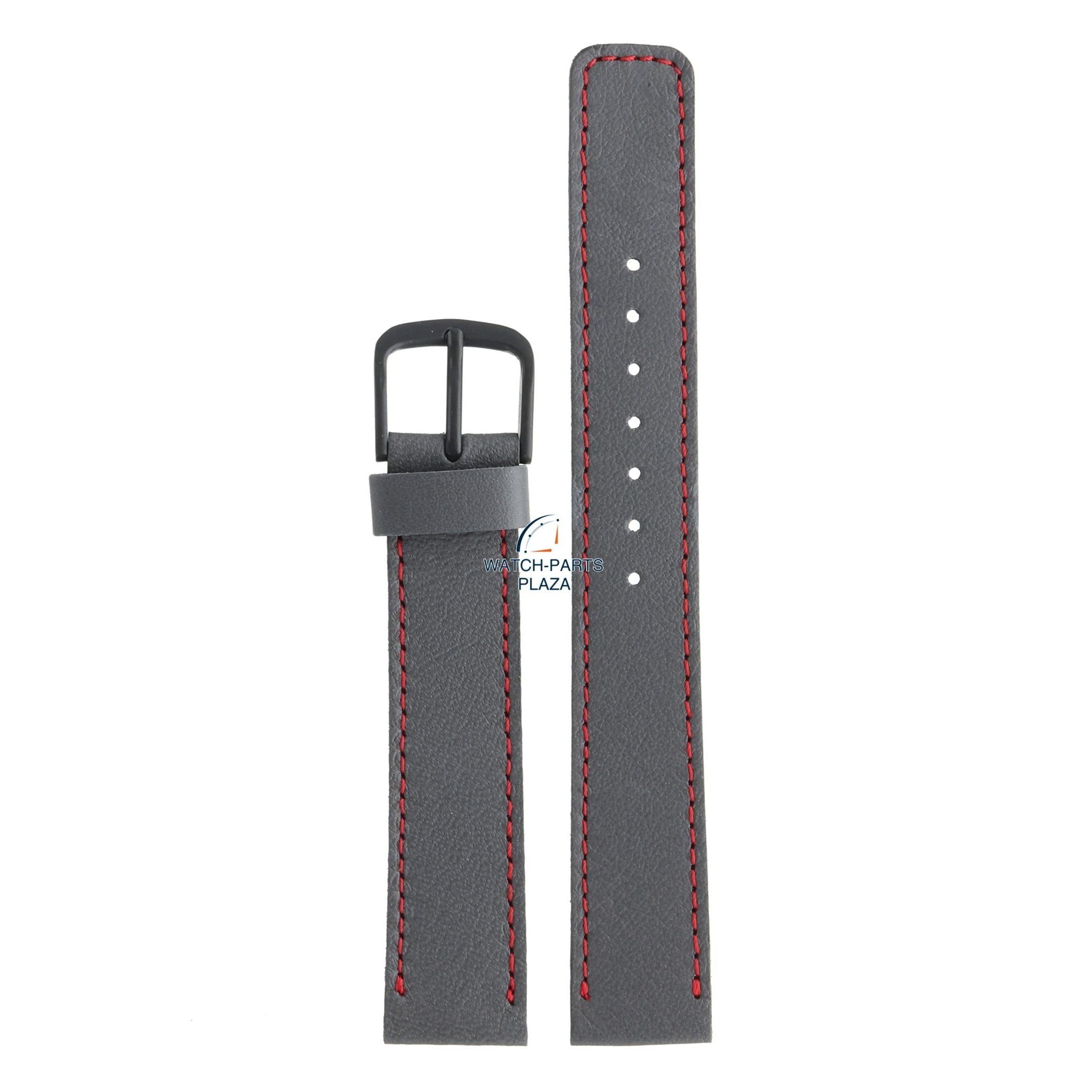 Seiko BMZ15D Watch band 5P30 5150 / 5159 grey leather 16 mm - Quartz - Watch Plaza