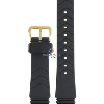 Seiko BPB37G Watch band SDW313 - 7T32 6D9E black rubber / silicone 18 mm - Sports 150 - Watch Plaza