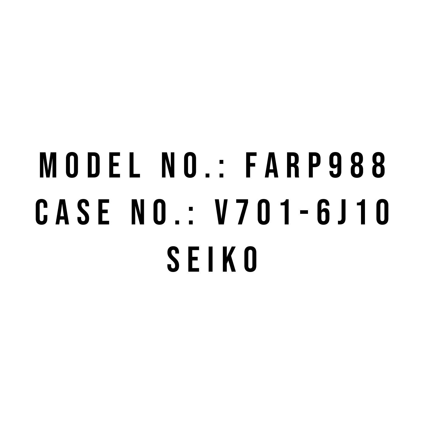 Seiko FARP988 watch V701-6J10