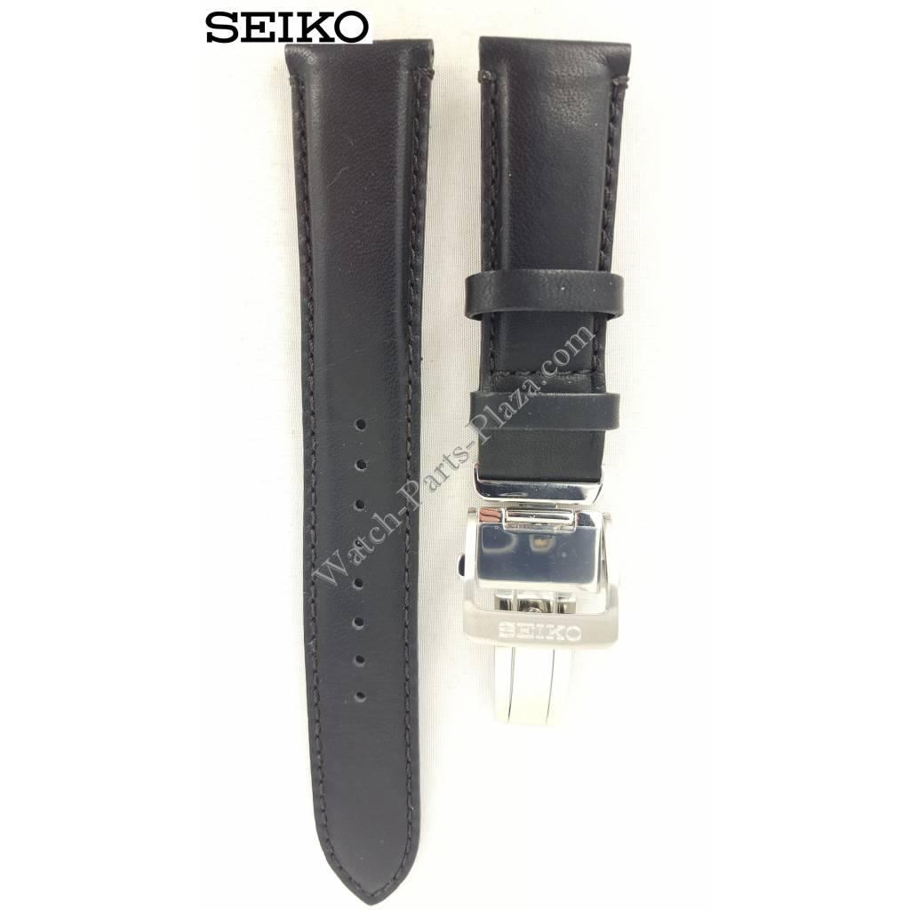 Seiko L0CA011J0 Watch band SARG011 - LOCA B 20 black leather 20 mm - Mechanical - Watch Plaza