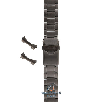 Seiko M0KWB13N0 Watch band SRP737 - 4R36 04P0 black stainless steel 22 mm - 5 Sports - Watch Plaza