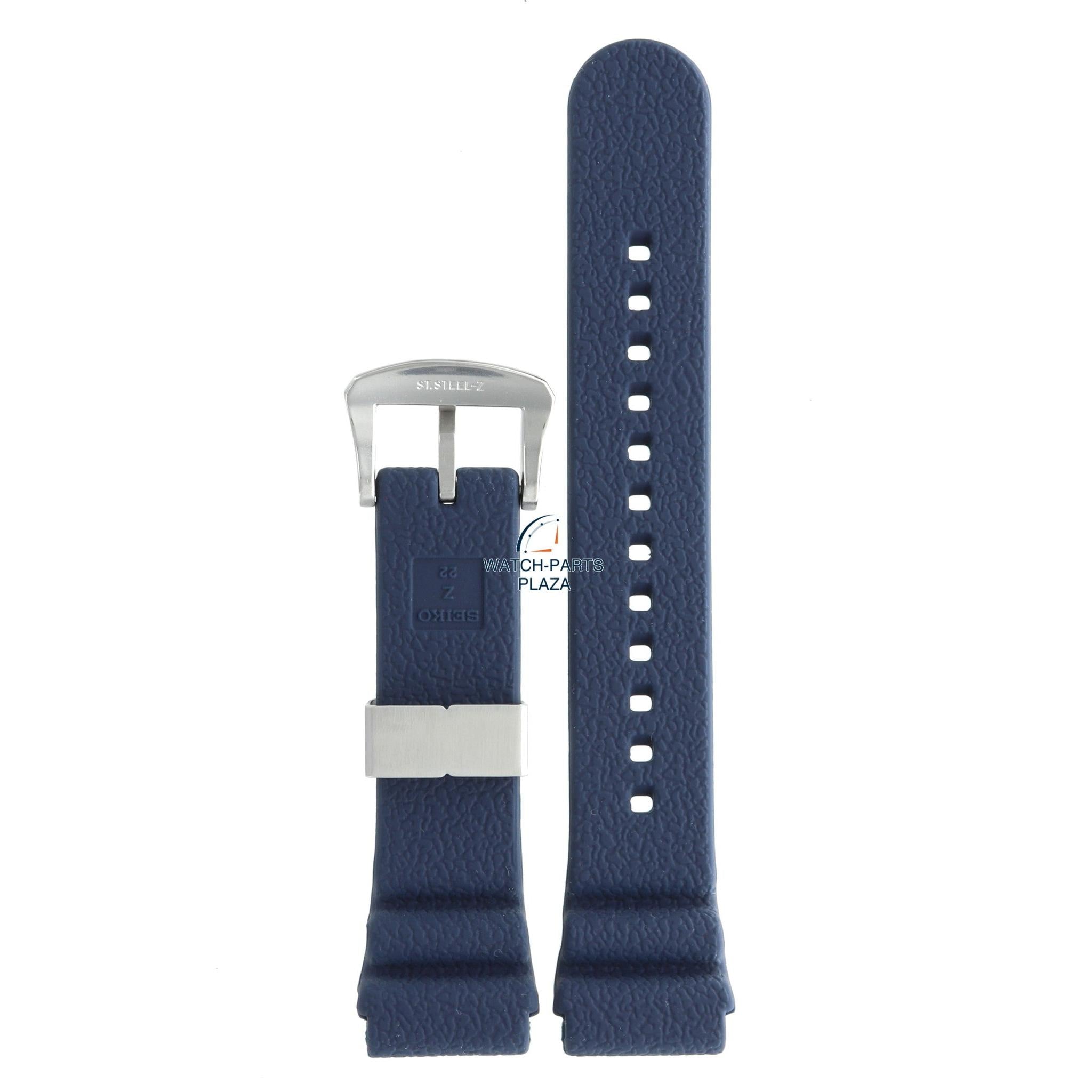 Seiko R02F013J0 Watch band SBDY023 & SRPC95 & SRPD15 dark blue rubber / silicone 22 mm - Prospex Turtle - Watch Plaza