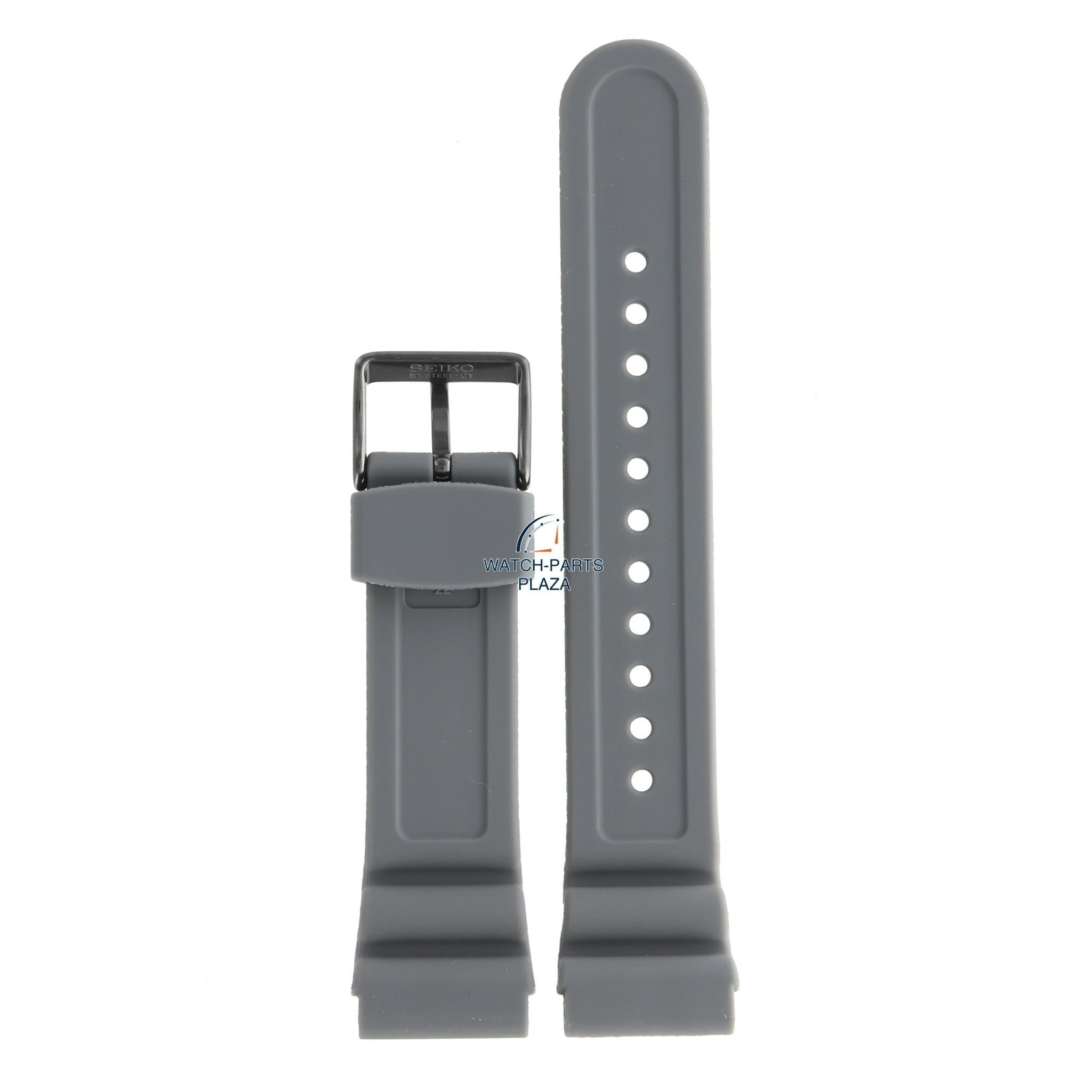 Seiko R040011N0 Watch band SNE537J1 & SNE537P1 grey rubber / silicone 22 mm - Prospex Solar - Watch Plaza