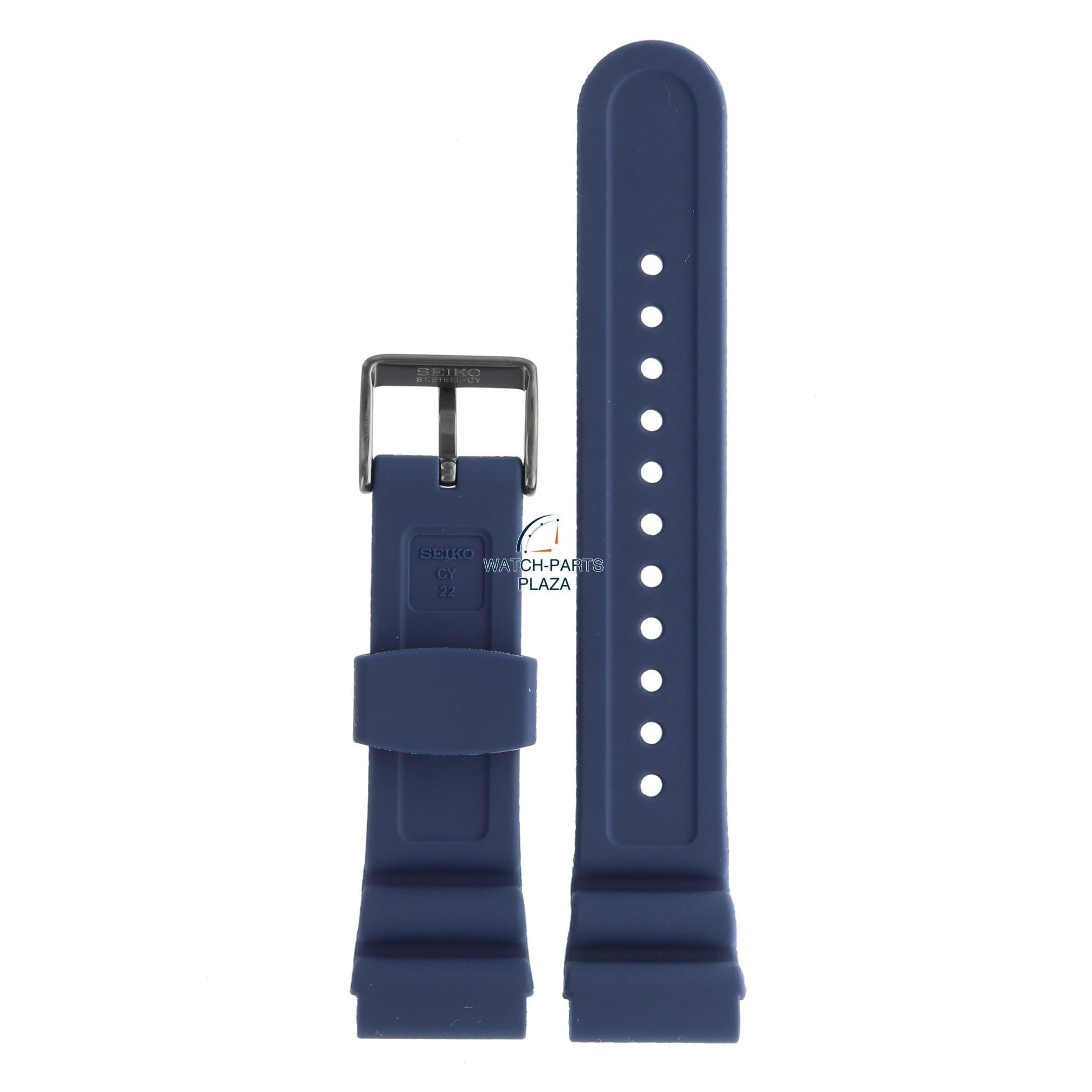 Seiko R040013N0 Watch band SNE533J1 & SNE533P1 dark blue rubber / silicone 22 mm - Prospex Solar - Watch Plaza