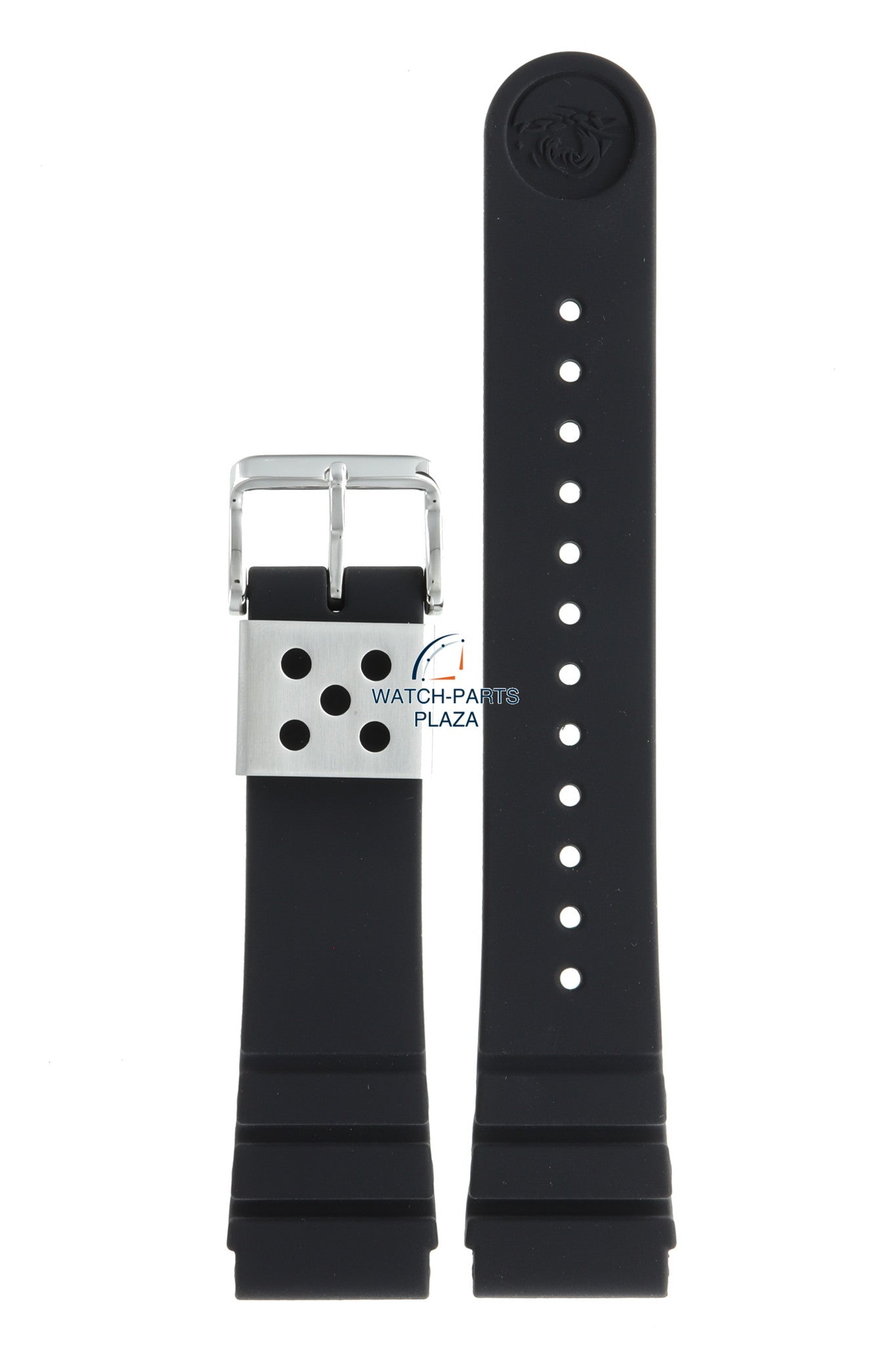 Seiko R043011J0 Watch band SNJ025 & SNJ027 black rubber / silicone 22 mm - Prospex Solar - Watch Plaza