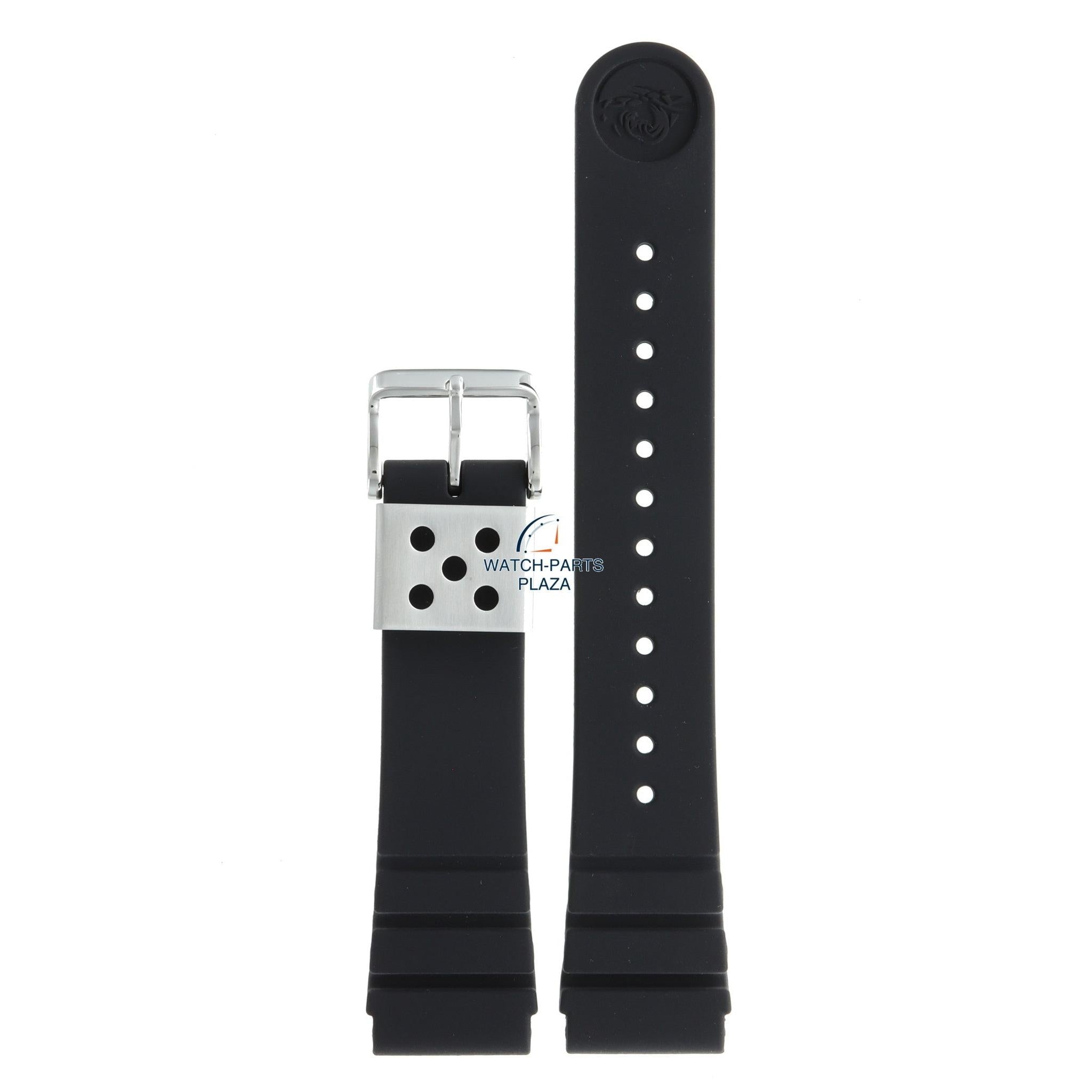 Seiko R043011J0 Watch band SNJ025 & SNJ027 black rubber / silicone 22 mm - Prospex Solar - Watch Plaza