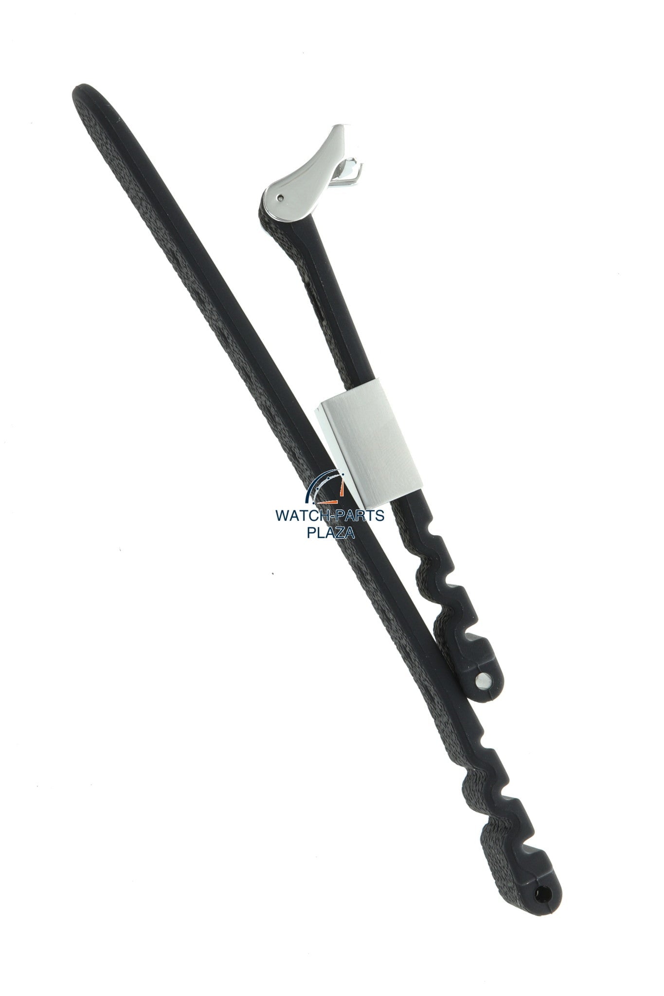 Seiko R043011J0 Watch band SNJ025 & SNJ027 black rubber / silicone 22 mm - Prospex Solar - Watch Plaza