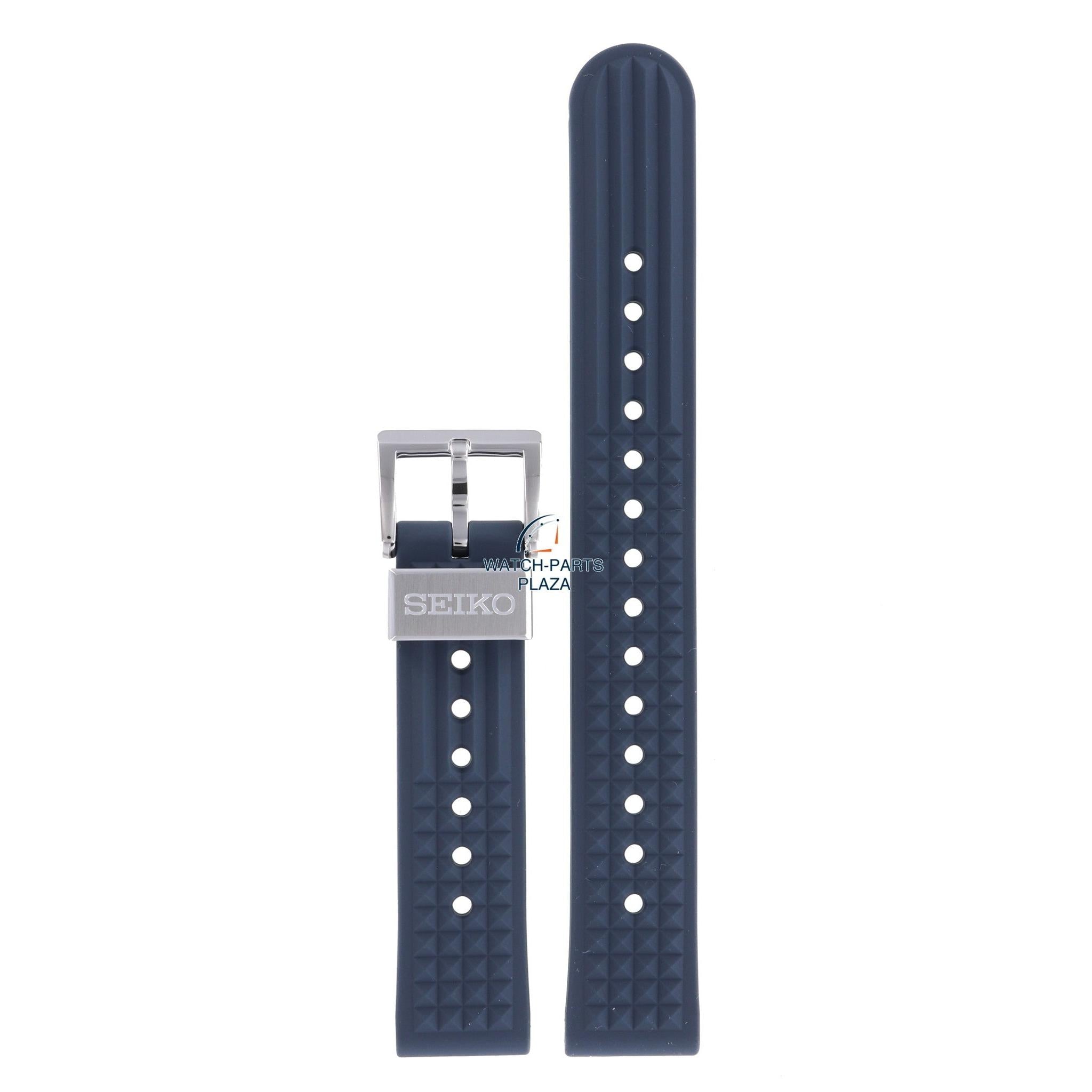 Seiko SBEX015 55th Anniversary LE Watch Band R02B032J9 Blue Silicone 19 mm Prospex - Watch Plaza