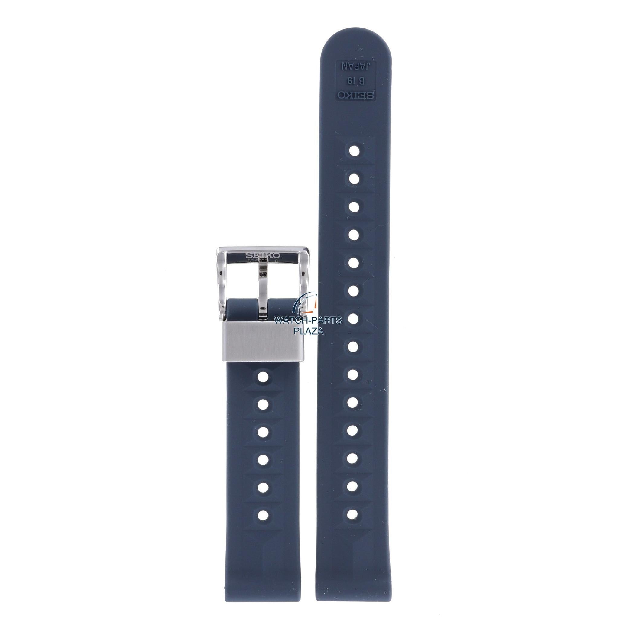 Seiko SBEX015 55th Anniversary LE Watch Band R02B032J9 Blue Silicone 19 mm Prospex - Watch Plaza