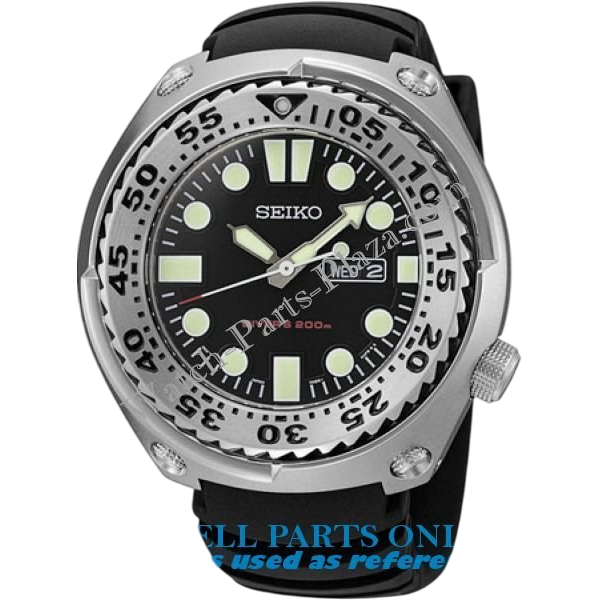 Seiko SHC063 Watch Parts 7N36 - 0AF0 Dial, Hands set, Bezel, Shroud & Dial Ring - Saw Tooth - Watch Plaza