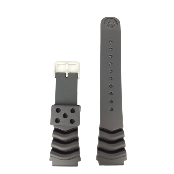 Seiko SKX007 / SKX171K1 Watch Band SKXA63P9 & SDS099P1 Black Silicon Strap Z 22 mm 4FY8JZ - Watch Plaza