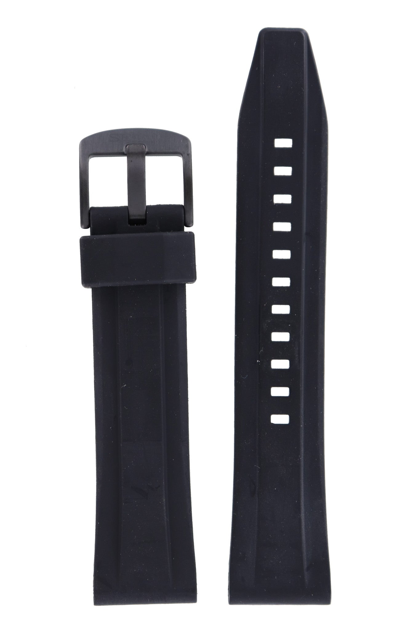 Seiko SKZ274 & SNN249 Watch Band 301N1MR Black Silicone 22 mm - Watch Plaza