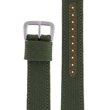 Seiko SNA027 - 7T62 - 0AH0 Watch Band 4J96JB Green Textile 20 mm - Watch Plaza