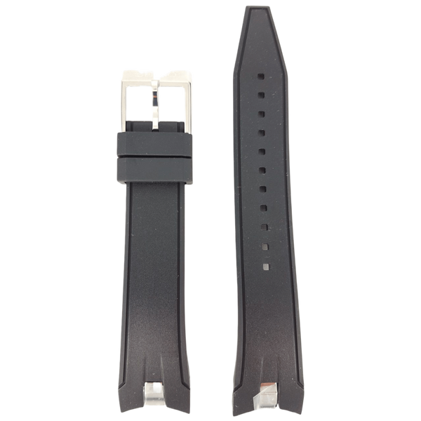 Seiko SNAE87P1 Black Rubber Watch Band 7T62 - 0LC0 Strap 21mm - Watch Plaza