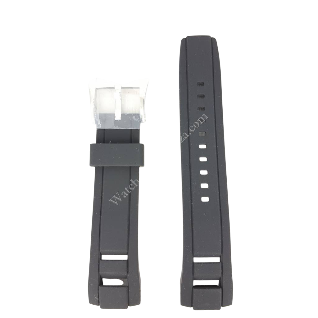 SEIKO SNAF39 SNP101P2 Black Silicon Watch Band 22mm R02L011J0 Kinetic 7D48 - 0AN0 - Watch Plaza