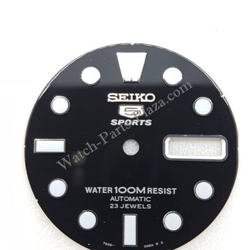 SEIKO SNZF17 SEA URCHIN BLACK DIAL SNZF17K1 5 SPORTS 7S36 - 03C0 SNZF17K2 - Watch Plaza