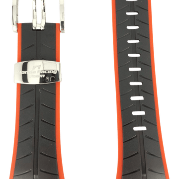 SEIKO SPC009 Honda F1 Racing Strap 7T82 - 0AF0 Black Red Silicone Watch Band - 4LK0JB - Watch Plaza