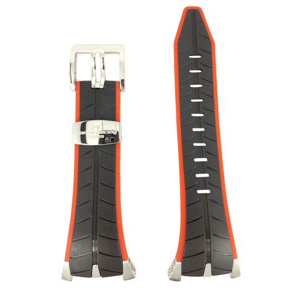 SEIKO SPC009 Honda F1 Racing Strap 7T82 - 0AF0 Black Red Silicone Watch Band - 4LK0JB - Watch Plaza