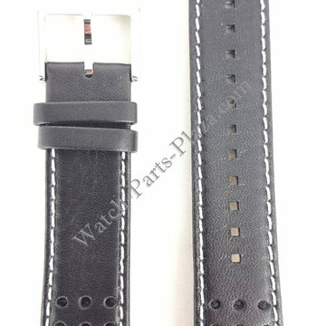 Seiko Sportura Black Leather Watch Band LOCE B21 V198 0AA0 Strap SSC361P1 SRG019 - Watch Plaza