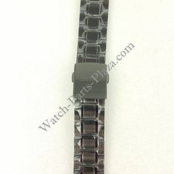 Seiko Sportura Stainless Steel Watch Band Black 21mm 7T62 - 0KV0 - Watch Plaza