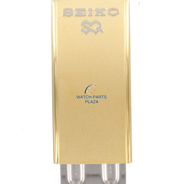 Seiko SQ 8123 6330 gold clasp stainless steel 16mm 8123 - 6330 - SMW392J1 original - Watch Plaza
