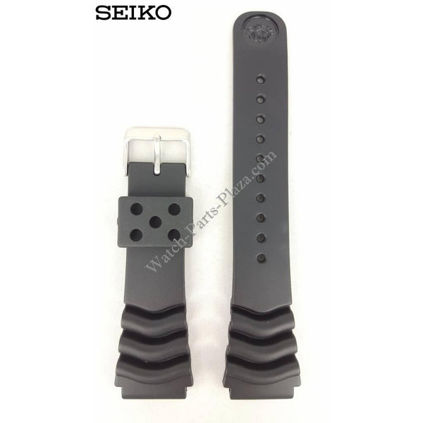 Seiko SRP497K1 SRP639 SKZ327 Black Rubber Watch Band 22 mm R002031J0 - Watch Plaza