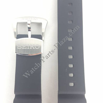 SEIKO SRP653K1 / SRP655K1 Black Silicon Watch Band Z 22 mm R02Y011J0 4R36 - 04D0 - Watch Plaza