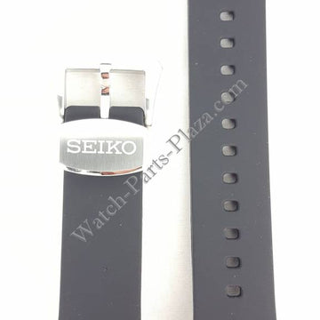 SEIKO SRP777K1, SRP779K1 Black Silicon Watch Band Z 22 mm R02F011J0 - Watch Plaza