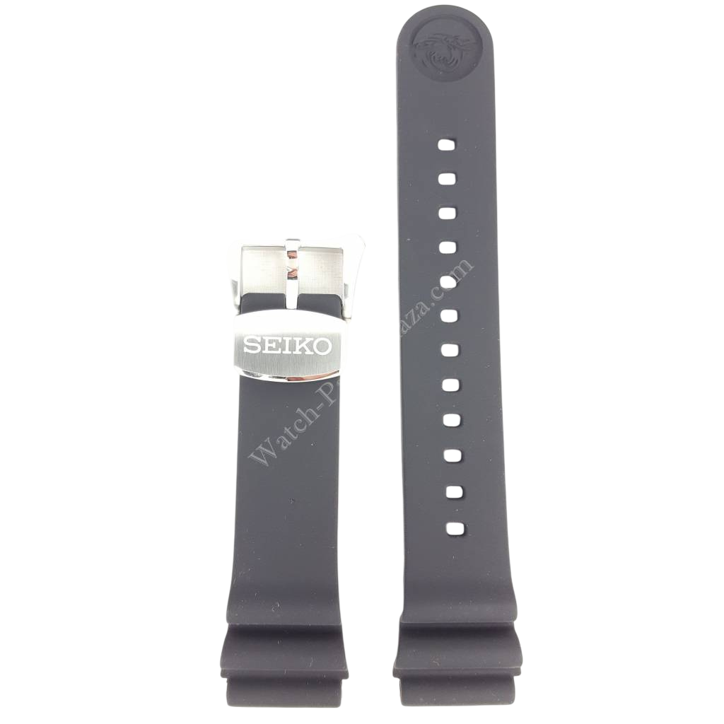 SEIKO SRP777K1, SRP779K1 Black Silicon Watch Band Z 22 mm R02F011J0 - Watch Plaza