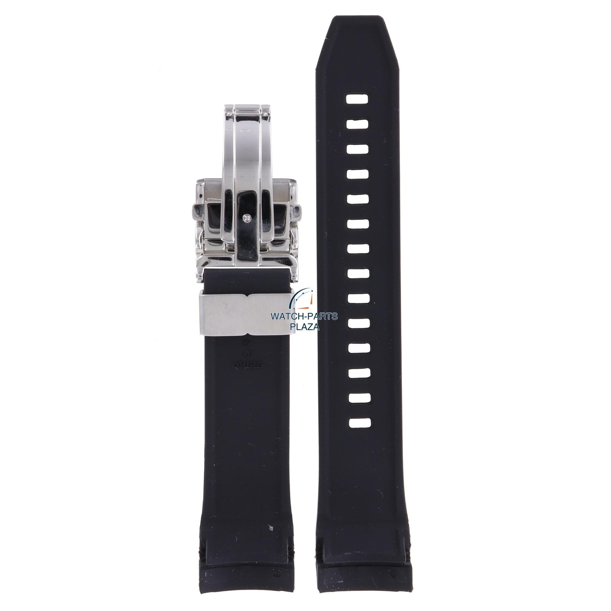 Seiko SSE015 Solar GPS Watch Band R01Z011J0 Black Silicone 22 mm Astron - Watch Plaza