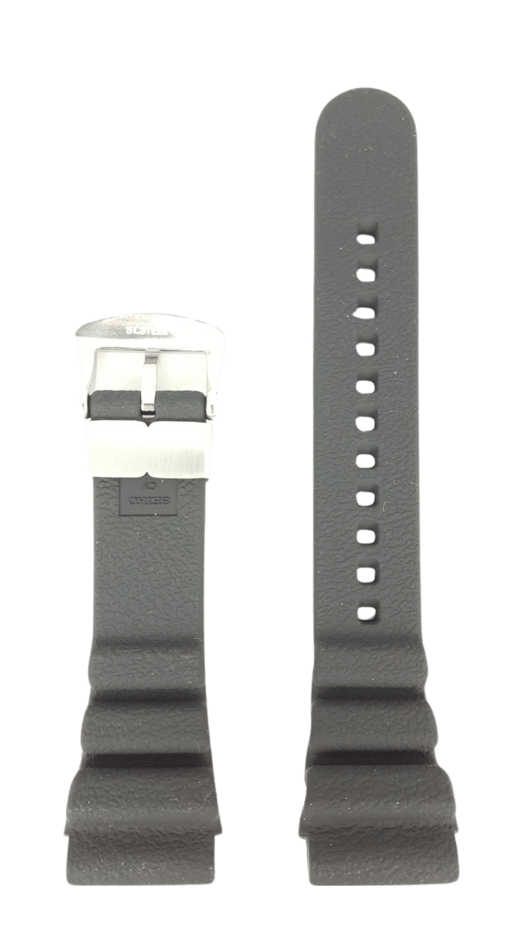 SEIKO SUN021J1 / SUN065P1 Black Silicon Watch Band CY 24mm R01Y011J0 - Watch Plaza