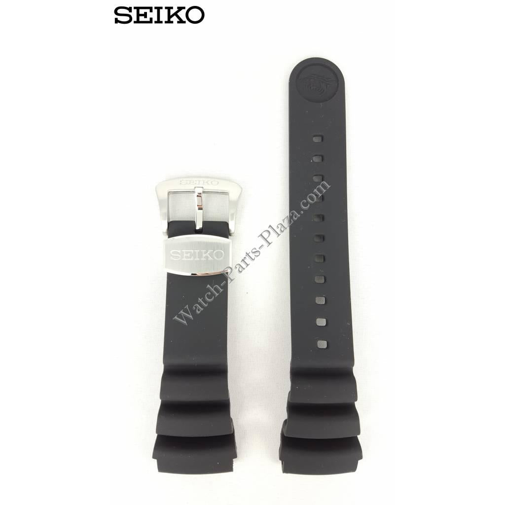 SEIKO SUN021J1 / SUN065P1 Black Silicon Watch Band CY 24mm R01Y011J0 - Watch Plaza
