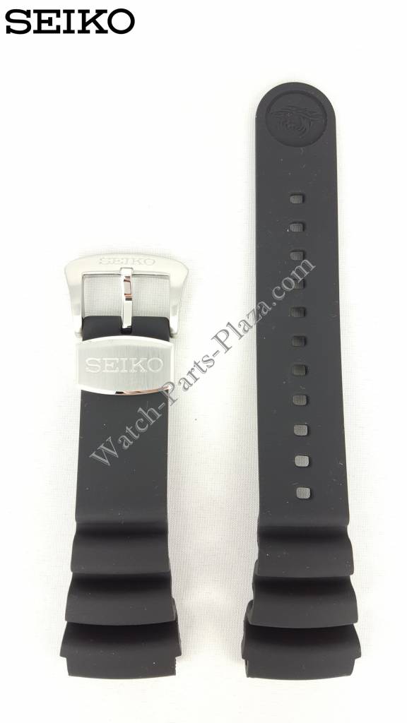 SEIKO SUN021J1 / SUN065P1 Black Silicon Watch Band CY 24mm R01Y011J0 - Watch Plaza