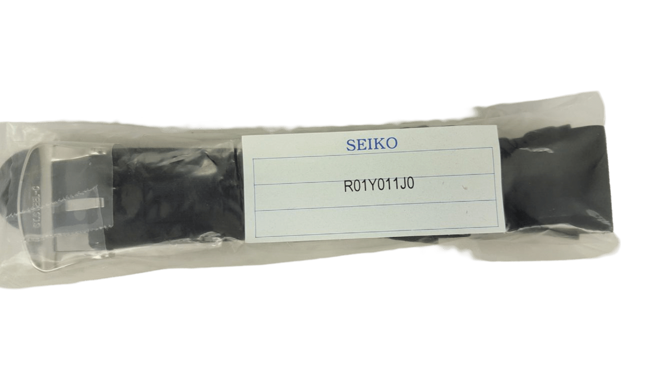 SEIKO SUN021J1 / SUN065P1 Black Silicon Watch Band CY 24mm R01Y011J0 - Watch Plaza