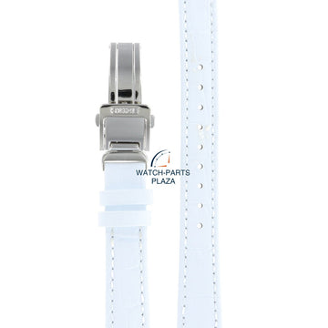 Seiko SXD775 Ladies Diamond Watch Band 4KZ4JZ White Leather 14 mm Premier - Watch Plaza