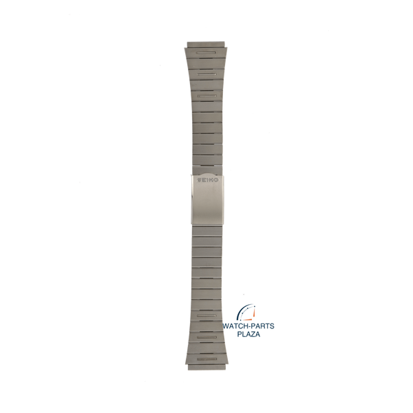 Seiko Z1415S Watch band H601 521A - Dual Time grey stainless steel 20 mm - Digital - Watch Plaza