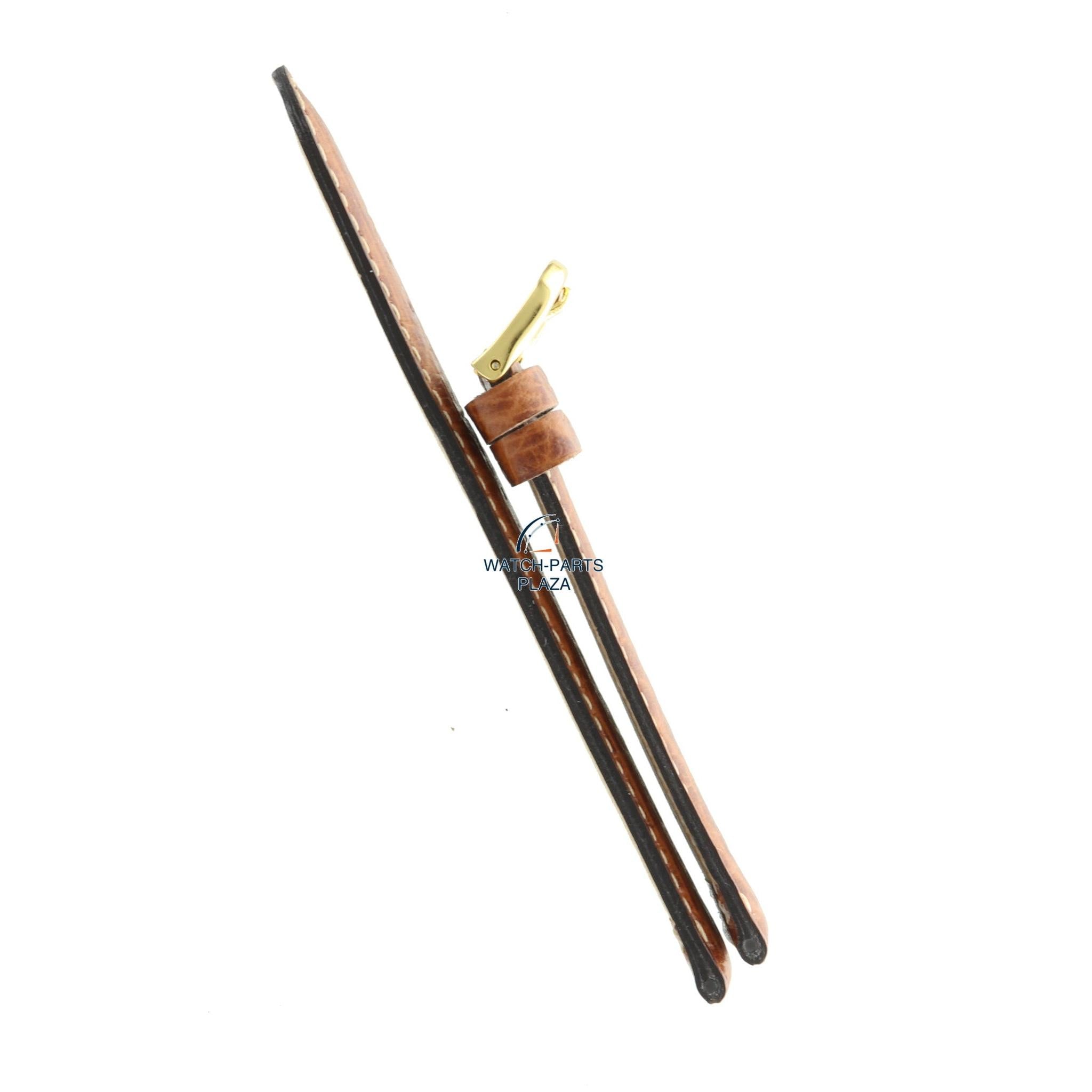 Seiko ZPJ87G Watch band SDX018 & SDX020 brown leather 18 mm - Quartz Chronograph - Watch Plaza