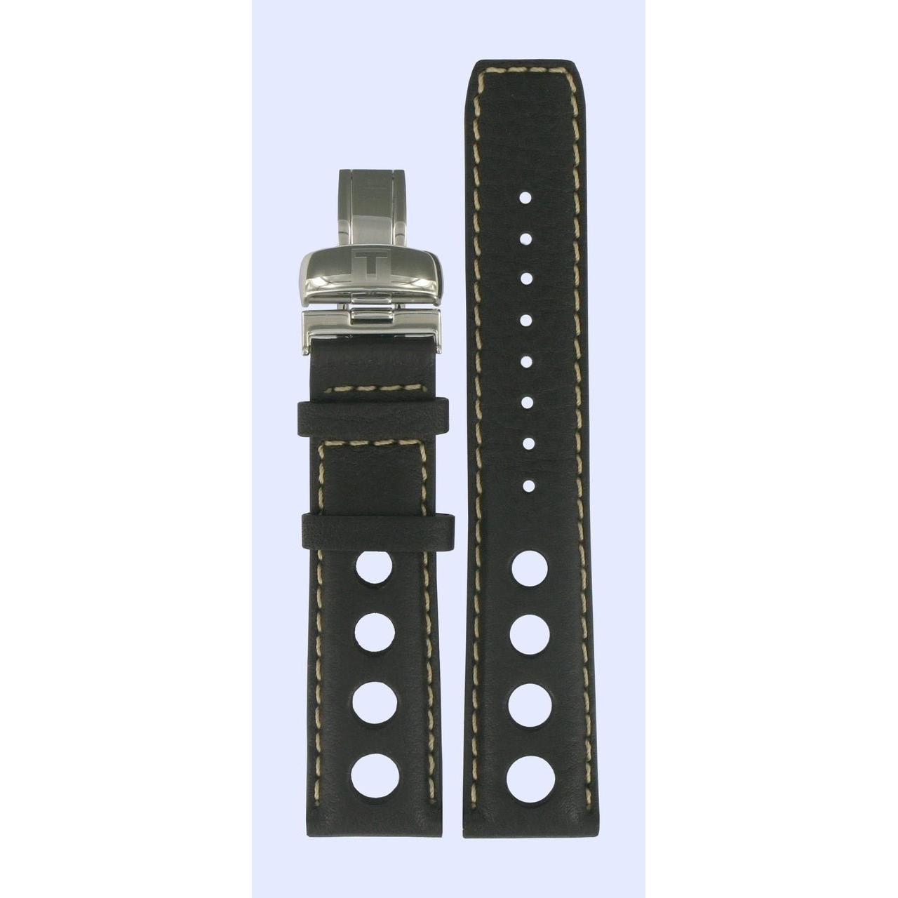 Tissot J562 / 662 - PRS516 Watch Band T600013237 Dark Brown Leather 20 mm PRS 516 - Watch Plaza