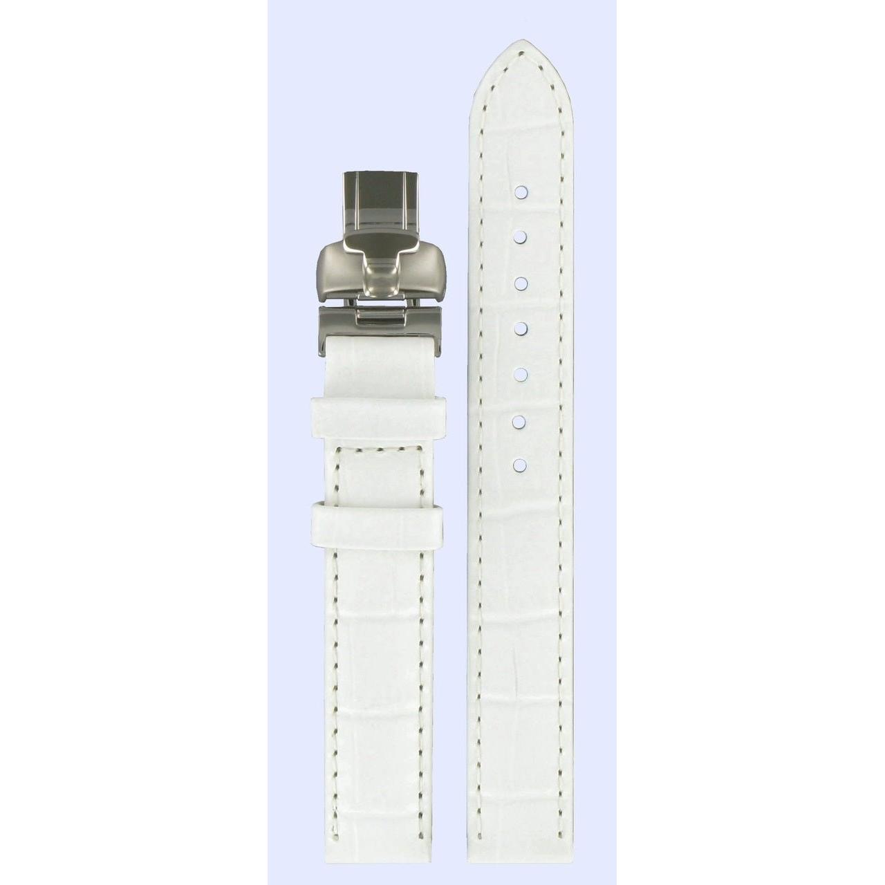 Tissot L750/850 - T02125571 Watch Band T600020009 White Leather 14 mm T - Wave - Watch Plaza