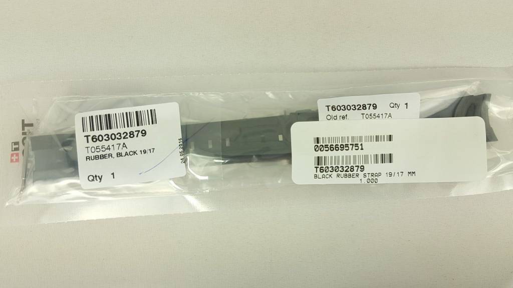 Tissot PRC200 - T055417A Watch Band T603032879 Black Silicone 19 mm PRC 200 - Watch Plaza