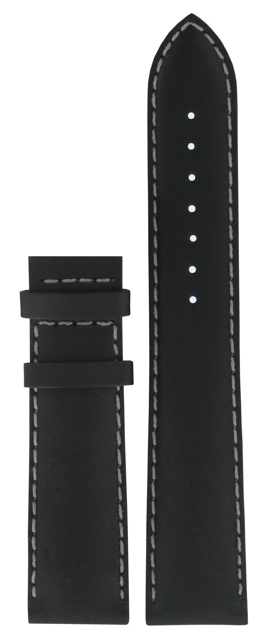 Tissot T005507A XL Watch Band T610027942 Black Leather 20 mm Quadrato - Watch Plaza