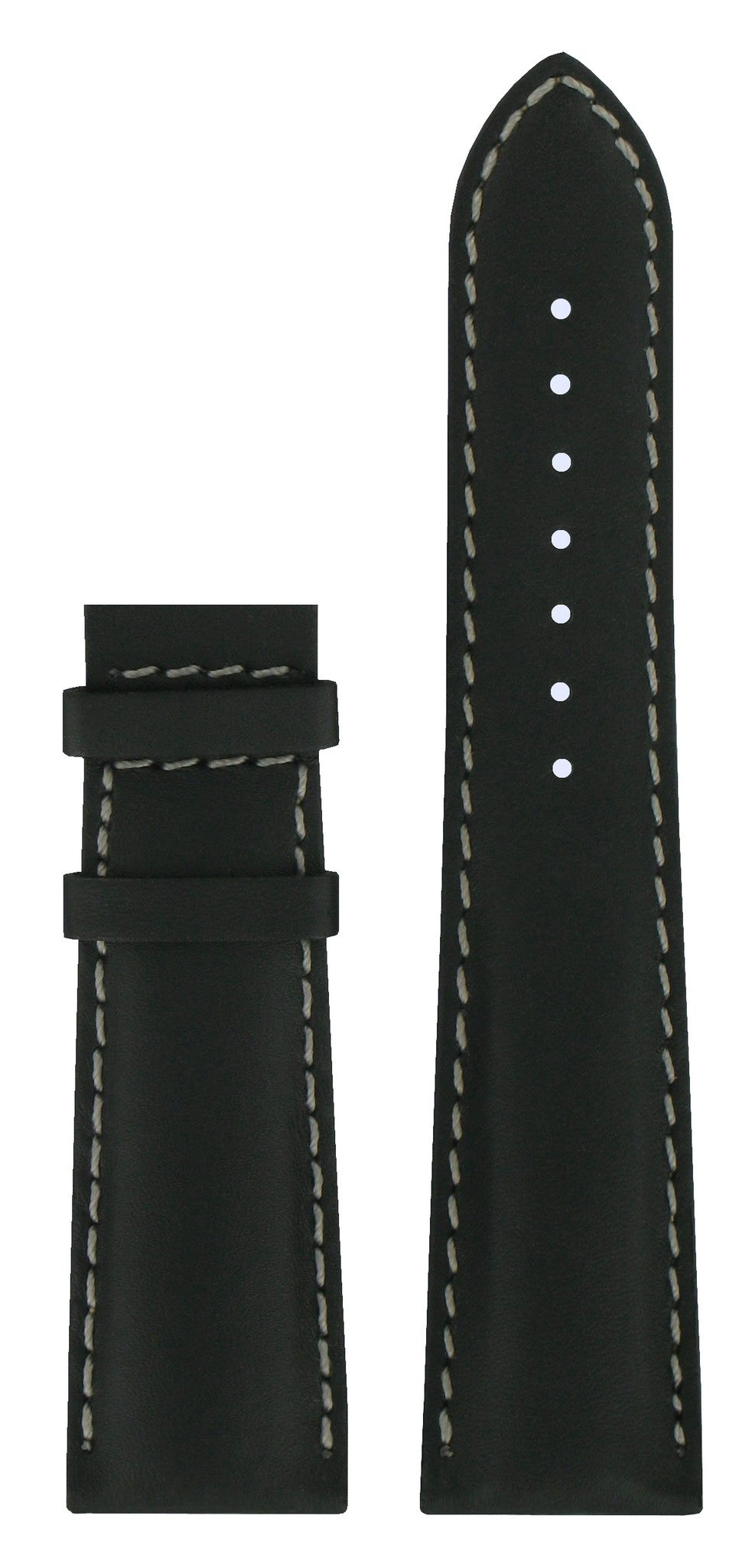 Tissot T005514A XL Watch Band T610027039 Black Leather 22 mm Quadrato - Watch Plaza