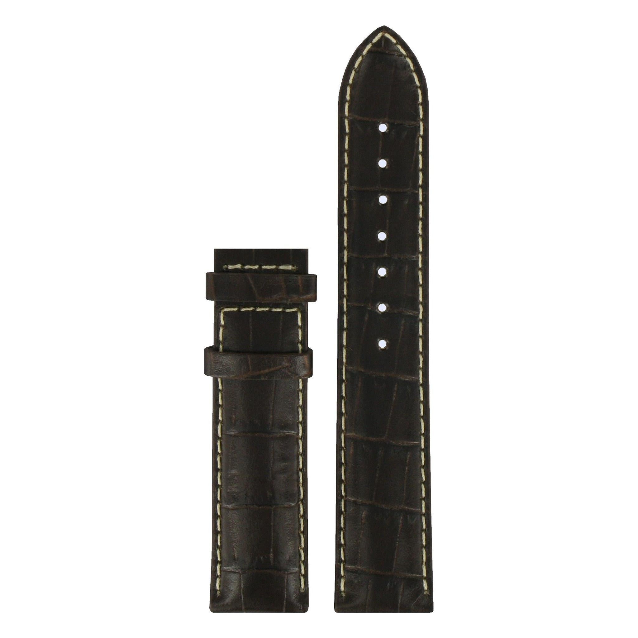 Tissot T006424A XL Watch Band T610026224 Brown Leather 19 mm Le Locle - Watch Plaza