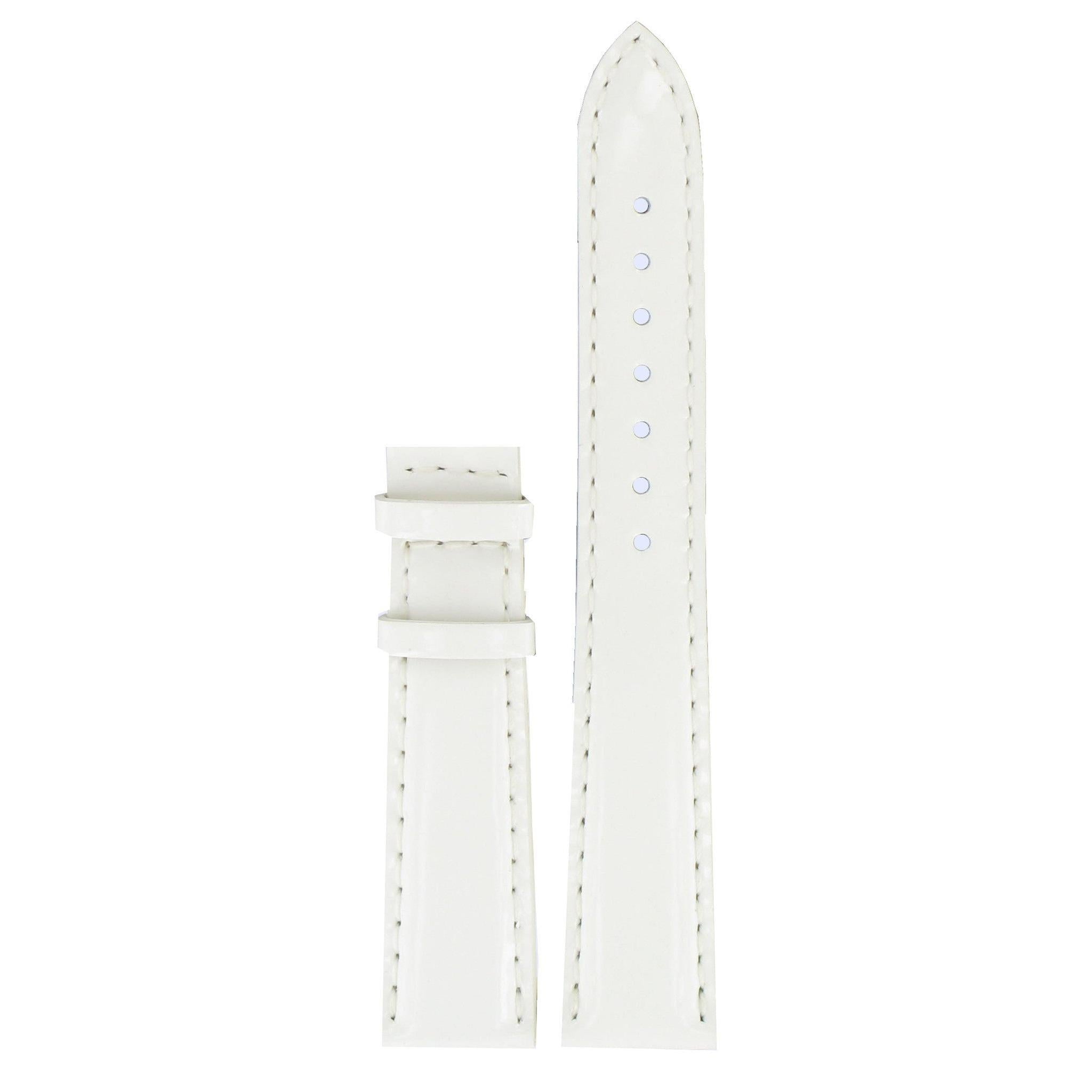 Tissot T008217A Watch Band T610027737 White Leather 17 mm PRC 100 - Watch Plaza