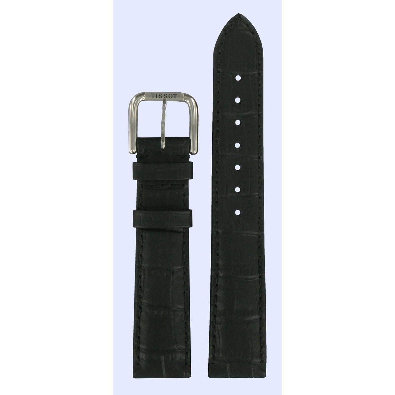 Tissot T012423A T - Classic Watch Band T600022964 Black Leather 18 mm PR 50 - Watch Plaza