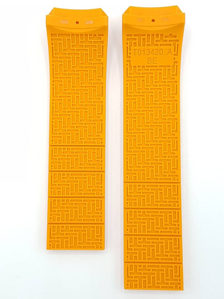 Tissot T013420A & T047420A Watch Band T610026463 Orange Silicone 21 mm T - Touch - Watch Plaza